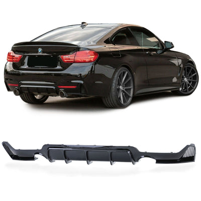 Diffuseur Arrière BMW Série 4 F32 Pack M Noir Brillant - vue de face - Becquet Voiture