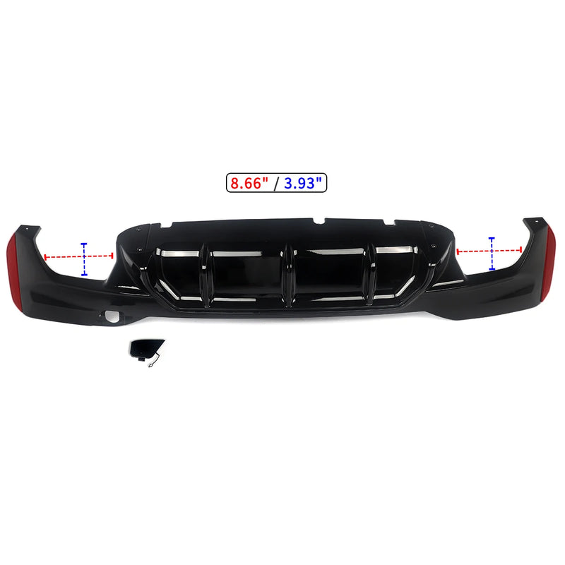 Diffuseur Arrière BMW Série 5 G30 G31 2017-2021 - vue de trois-quarts - Becquet Voiture