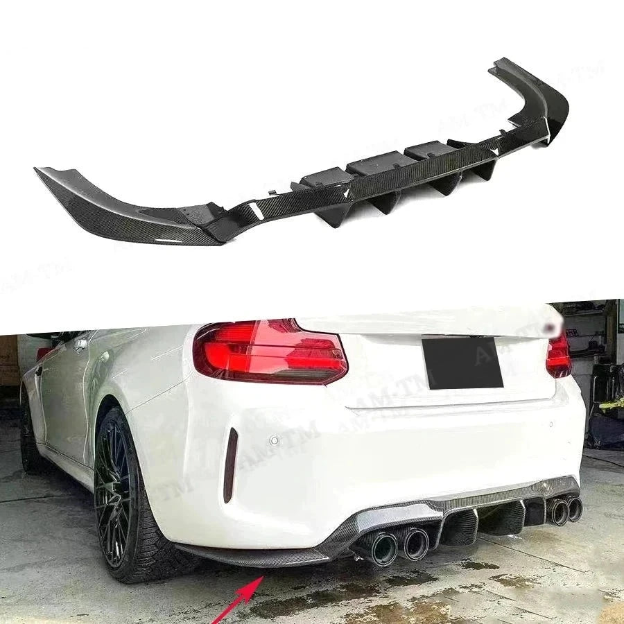 Diffuseur Arrière Carbone BMW M2 F87 2014-2021 - vue de face - Becquet Voiture