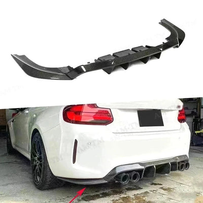 Diffuseur Arrière Carbone BMW M2 F87 2014-2021 - vue de face - Becquet Voiture