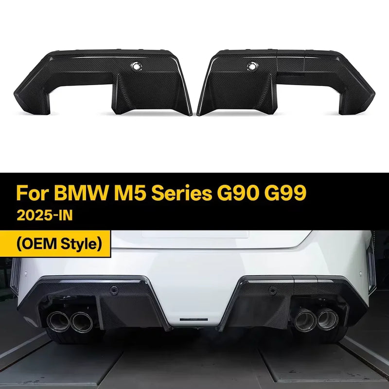 Diffuseur Arrière Carbone BMW M5 G90 G99 2025+ - détail du montage - Becquet Voiture