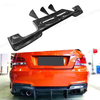 Diffuseur Arrière Carbone BMW Série 1 E82 E87 Coupé - vue de face - Becquet Voiture