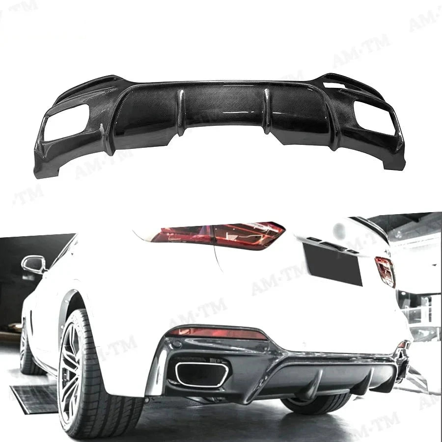 Diffuseur Arrière Carbone BMW X6 F16 M Sport 2015-2018 - vue de face - Becquet Voiture
