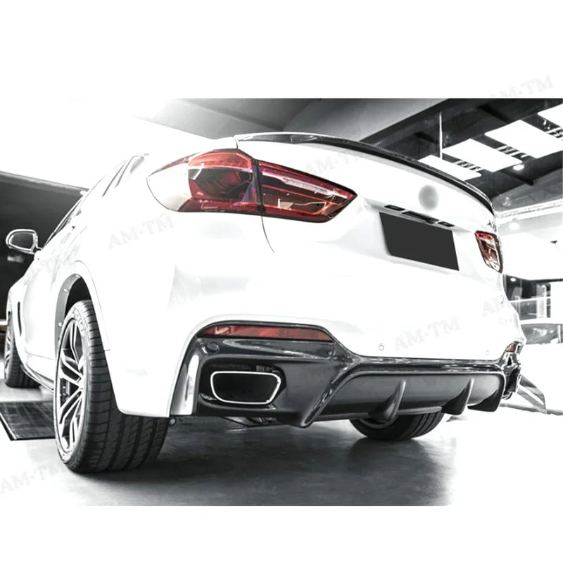 Diffuseur Arrière Carbone BMW X6 F16 M Sport 2015-2018 - vue de trois-quarts - Becquet Voiture