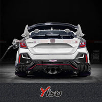 Diffuseur Arrière Carbone Honda Civic Type R FK8 2017-2019 - vue de profil - Becquet Voiture