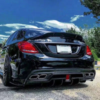 Diffuseur Arrière Carbone Mercedes Classe C W205 C63 - vue arrière - Becquet Voiture