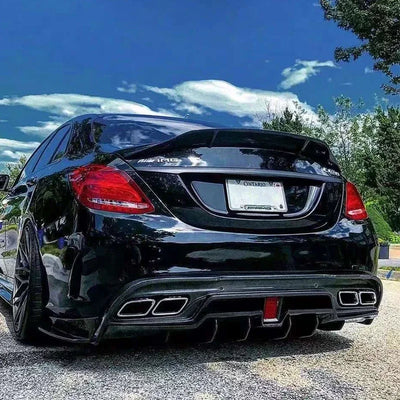 Diffuseur Arrière Carbone Mercedes Classe C W205 C63 - vue arrière - Becquet Voiture