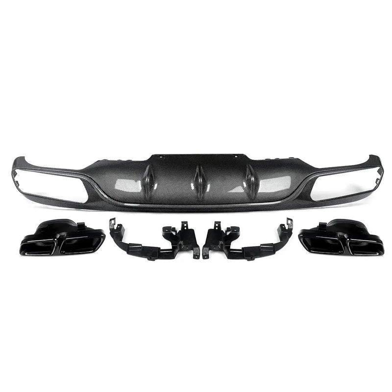 Diffuseur Arrière Carbone Mercedes Classe E W213 2016-2020 - vue arrière - Becquet Voiture