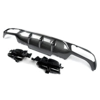 Diffuseur Arrière Carbone Mercedes Classe E W213 2016-2020 - vue de trois-quarts - Becquet Voiture