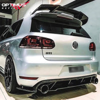Diffuseur Arrière Carbone Volkswagen Golf MK6 GTI 2008-2013 - vue arrière - Becquet Voiture