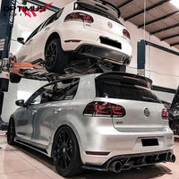 Diffuseur Arrière Carbone Volkswagen Golf MK6 GTI 2008-2013 - vue de profil - Becquet Voiture