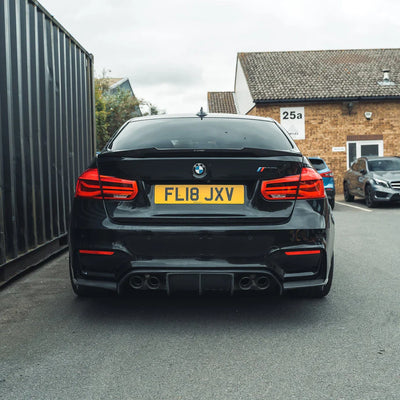 Diffuseur Arrière Fibre Carbone BMW M3 M4 F80 F82 - vue arrière - Becquet Voiture