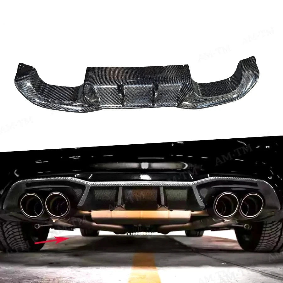 Diffuseur Arrière Fibre de Carbone BMW M2 F87 2014-2021 - vue de face - Becquet Voiture