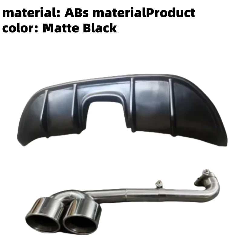 Diffuseur Arrière Ford Fiesta 2009-2015 Double Échappement - vue de face 2 - Becquet Voiture