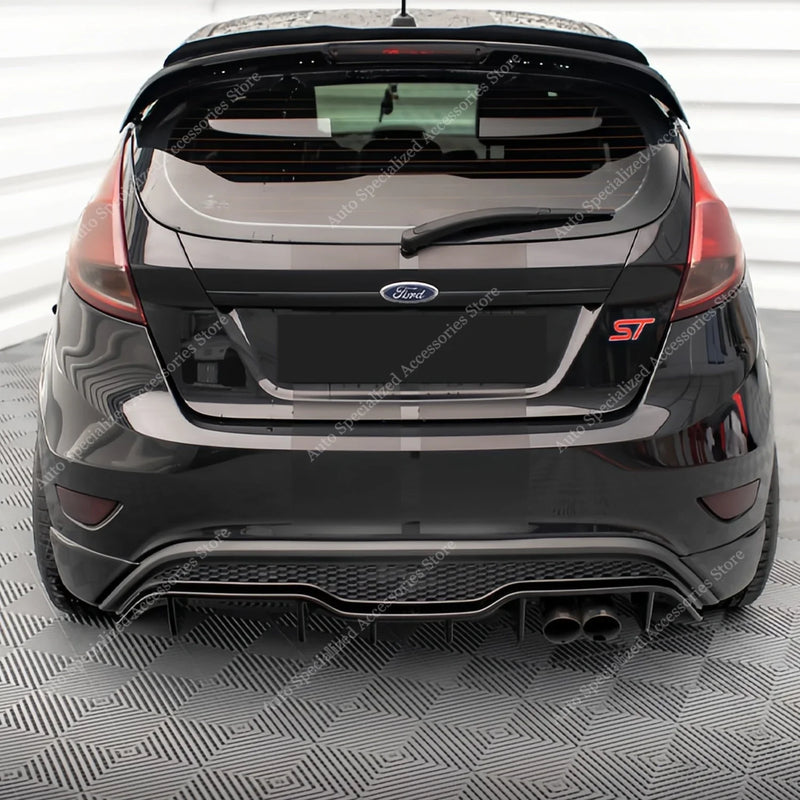 Diffuseur Arrière Ford Fiesta MK7 ST 2013-2017 Noir Brillant - vue arrière - Becquet Voiture