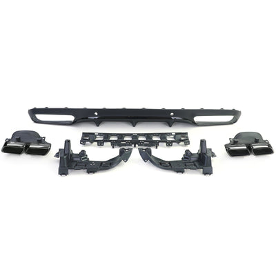 Diffuseur Arrière Look 63 AMG Mercedes Classe C W205 - vue de face - Becquet Voiture