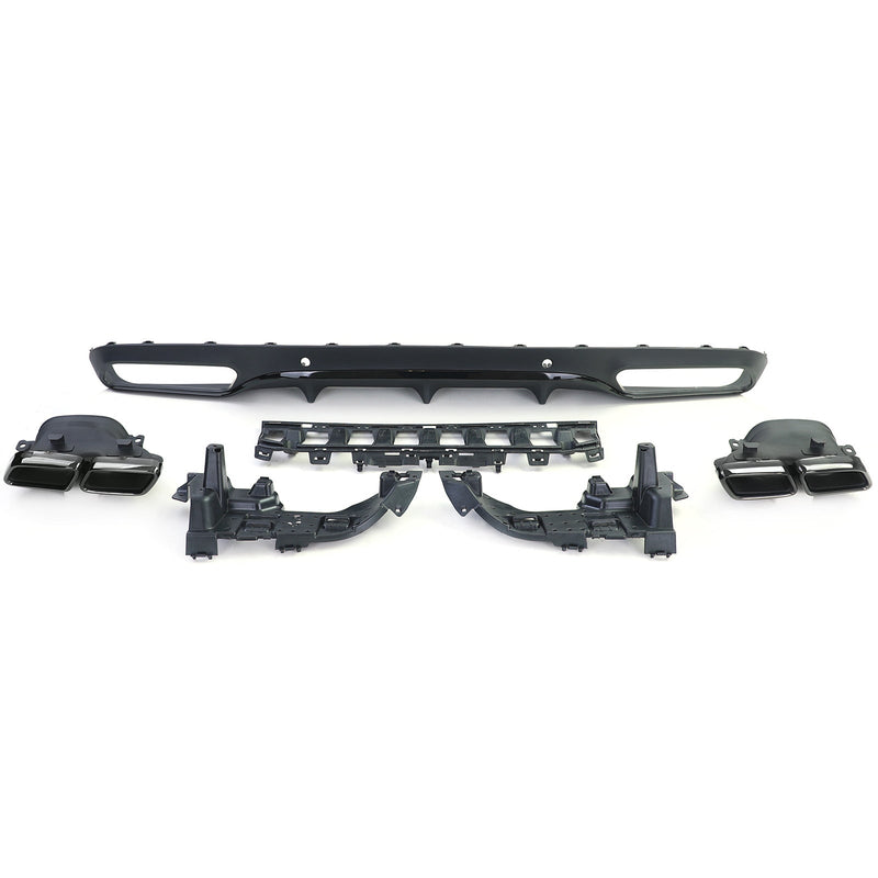 Diffuseur Arrière Look 63 AMG Mercedes Classe C W205 - vue de face - Becquet Voiture