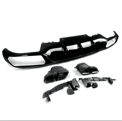 Diffuseur Arrière Look 63 AMG Mercedes Classe E W213 2016-2020 - vue de face - Becquet Voiture