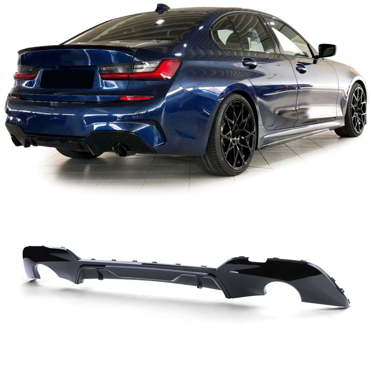 Diffuseur Arrière M Performance BMW Série 3 G20 G21 Pack - vue de face - Becquet Voiture