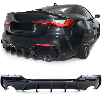 Diffuseur arrière M Performance BMW Série 4 G22 G26 2020-2024 - vue de face - Becquet Voiture