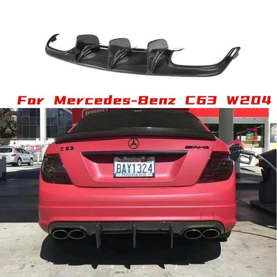 Diffuseur Arrière Mercedes C63 AMG W204 Fibre de carbone 2008 2011 - vue arrière - Becquet Voiture