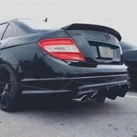 Diffuseur Arrière Mercedes C63 AMG W204 Fibre de carbone 2008 2011 - vue de profil - Becquet Voiture