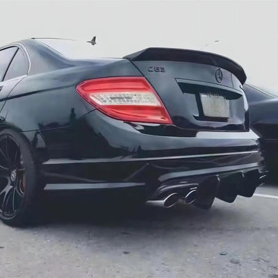 Diffuseur Arrière Mercedes C63 AMG W204 Fibre de carbone 2008 2011 - vue de profil - Becquet Voiture