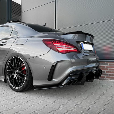 Diffuseur arrière Mercedes CLA 45 C117 noir brillant - vue arrière - Becquet Voiture