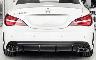 Diffuseur arrière Mercedes CLA W117 type AMG - vue arrière - Becquet Voiture
