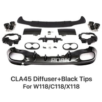 Diffuseur Arrière Mercedes CLA W118 C118 2019+ - en situation - Becquet Voiture