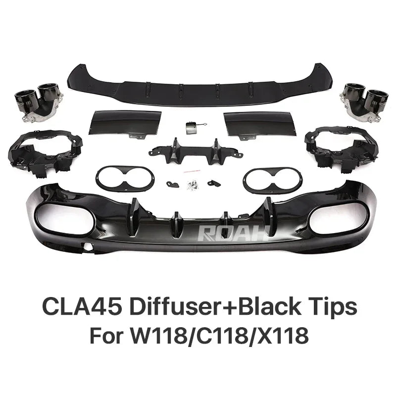 Diffuseur Arrière Mercedes CLA W118 C118 2019+ - en situation - Becquet Voiture