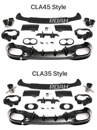 Diffuseur Arrière Mercedes CLA W118 C118 2019+ - vue de profil - Becquet Voiture