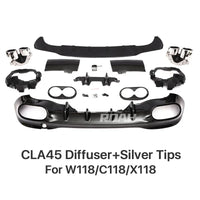 Diffuseur Arrière Mercedes CLA W118 C118 2019+ - vue rapprochée - Becquet Voiture