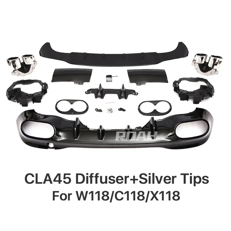 Diffuseur Arrière Mercedes CLA W118 C118 2019+ - vue rapprochée - Becquet Voiture