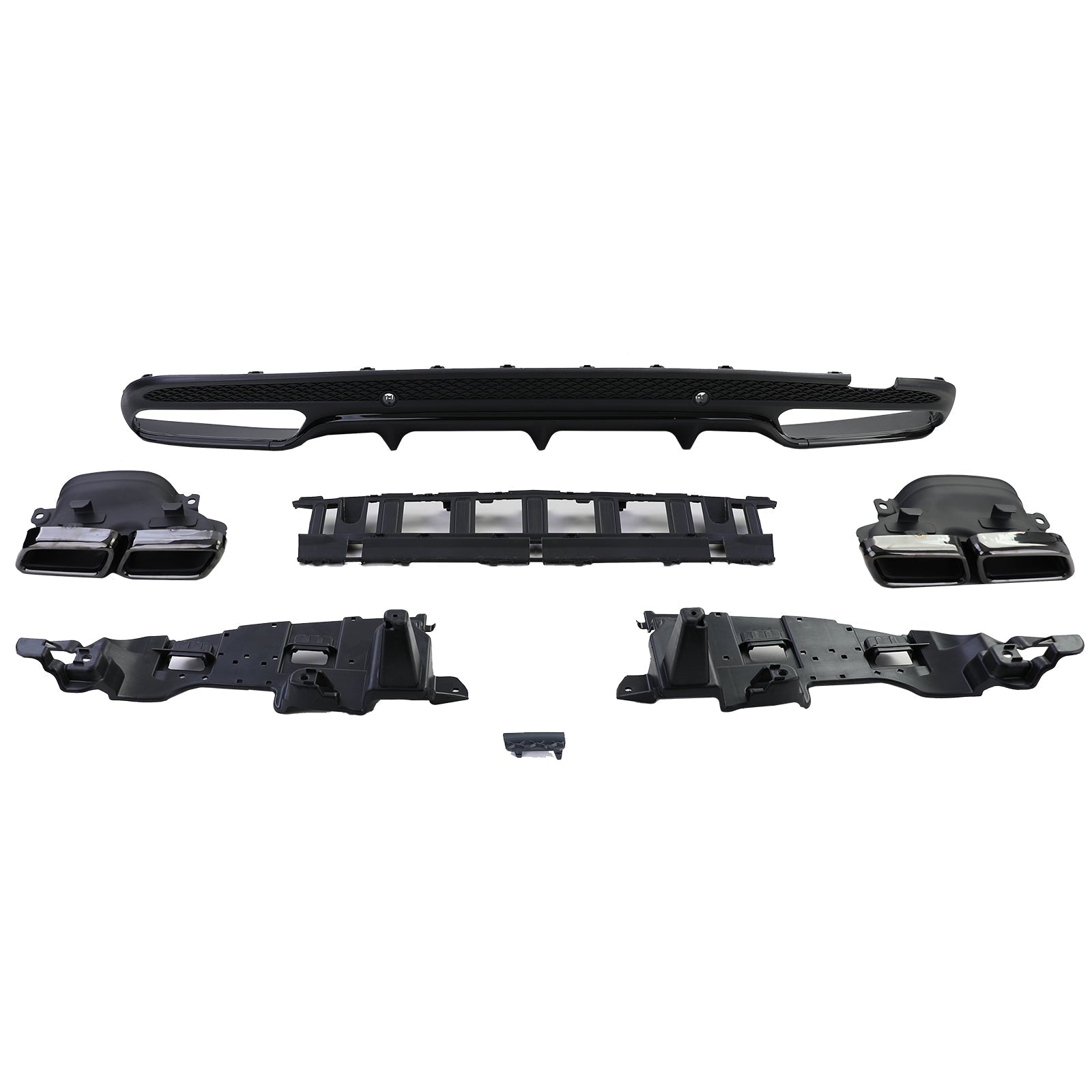 Diffuseur arrière Mercedes Classe C W205 type AMG - vue de face - Becquet Voiture