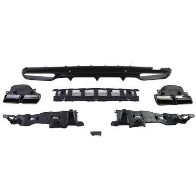 Diffuseur arrière Mercedes Classe C W205 type AMG - vue de face - Becquet Voiture