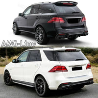 Diffuseur Arrière Mercedes GLE W166 Noir - installé sur véhicule - Becquet Voiture