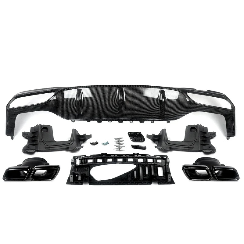 Diffuseur Arriere Mercedes W213 AMG E63 - détail du montage - Becquet Voiture