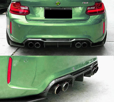 Diffuseur Arrière MTC Carbone BMW M2 F87 - installé sur véhicule - Becquet Voiture