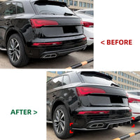 Diffuseur Arrière Noir Audi Q5 FY S Line 2021-2024 - vue de profil - Becquet Voiture