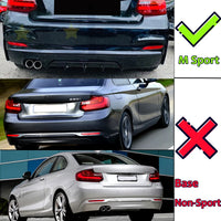 Diffuseur Arrière Noir BMW Série 2 F22 F23 2013-2020 - vue de profil - Becquet Voiture