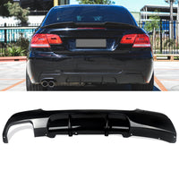 Diffuseur Arrière Noir BMW Série 3 E92 E93 2006-2013 - installé sur véhicule - Becquet Voiture