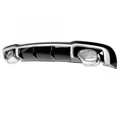 Diffuseur Arriere Style RS3 8V Embouts Carbone Chrome - installé sur véhicule - Becquet Voiture