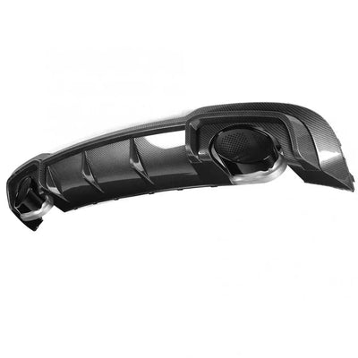 Diffuseur Arriere Style RS3 8V Embouts Carbone Chrome - packshot studio - Becquet Voiture