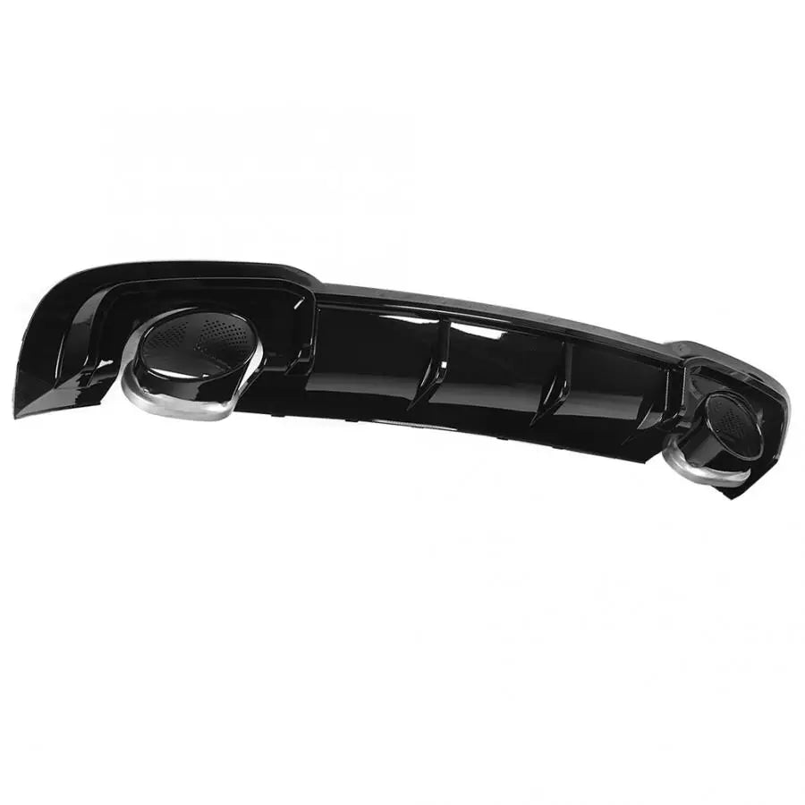 Diffuseur Arriere Style RS3 8V Embouts Carbone Chrome - vue de face - Becquet Voiture