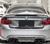 Diffuseur Arrière T.K Carbone Noir BMW M2 F87 - vue arrière - Becquet Voiture