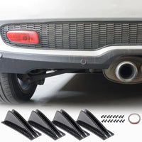 Universeller Heckdiffusor mit Haifischflosse, 4-teiliges Set - Dreiviertelansicht - Becquet Voiture
