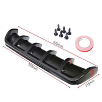 Universal Rear Shark Fin 6-Wing Diffuser - rear view - Becquet Voiture