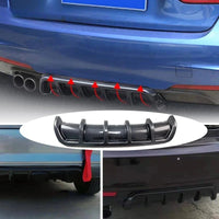 Universal Rear Shark Fin 6-Wing Diffuser - side view - Becquet Voiture