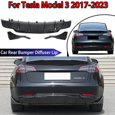 Diffuseur Becquet Pare-Chocs Arrière Tesla Model 3 2017-2023 - vue de face - Becquet Voiture
